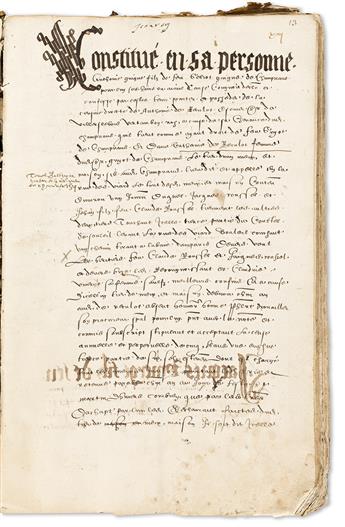 Manuscript on Paper, Notarys Logbook. France: 1581-1781.